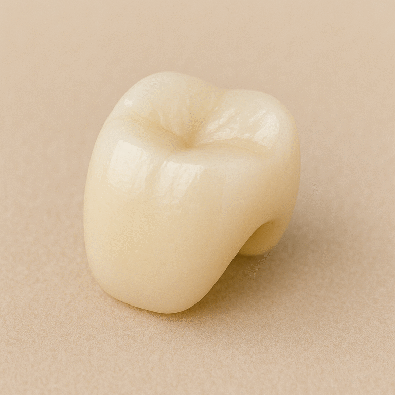 An E-max crown is a high-strength, all-ceramic dental crown made from lithium disilicate, valued for its durability, natural translucency, and excellent aesthetics for front and back teeth.